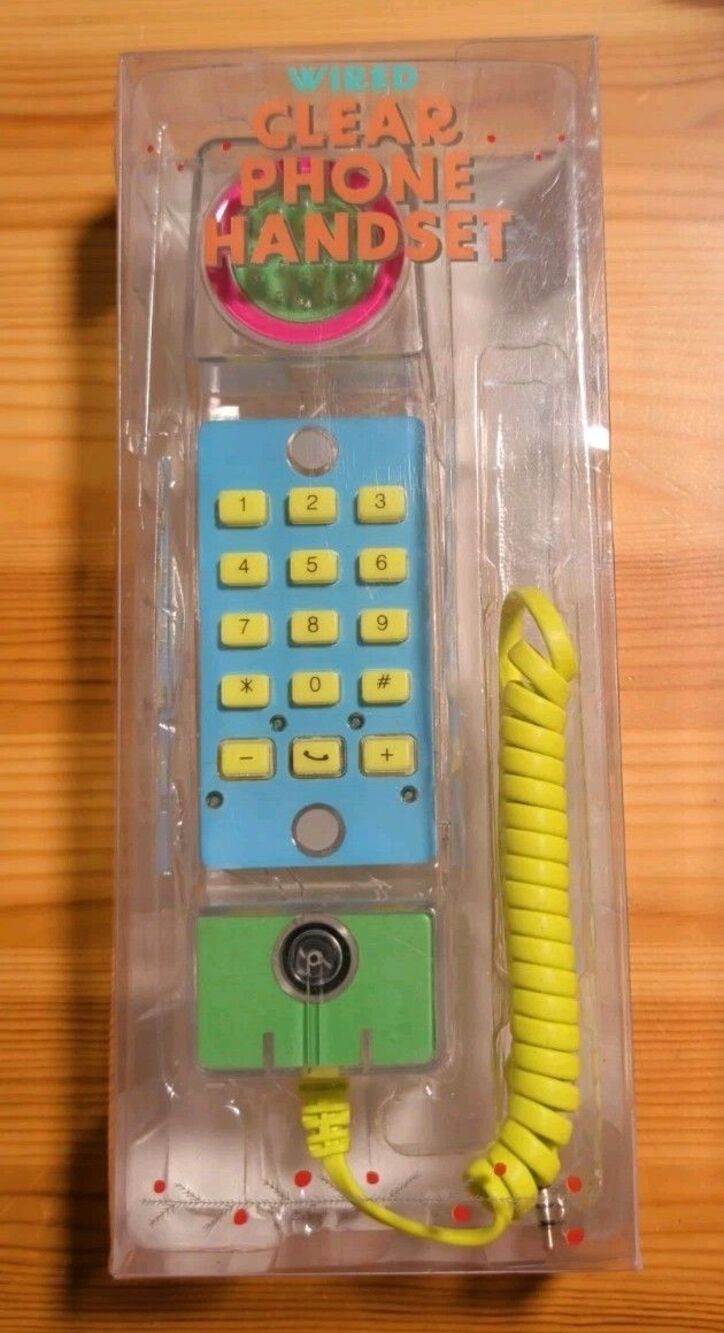 Target Bullseye Playground Wired Clear Phone Handset NEW Novelty Auxiliary
